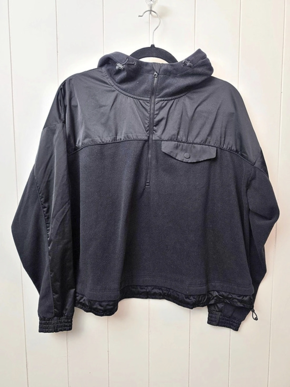 Athleta Summit Half Zip Hoodie Black Size Small